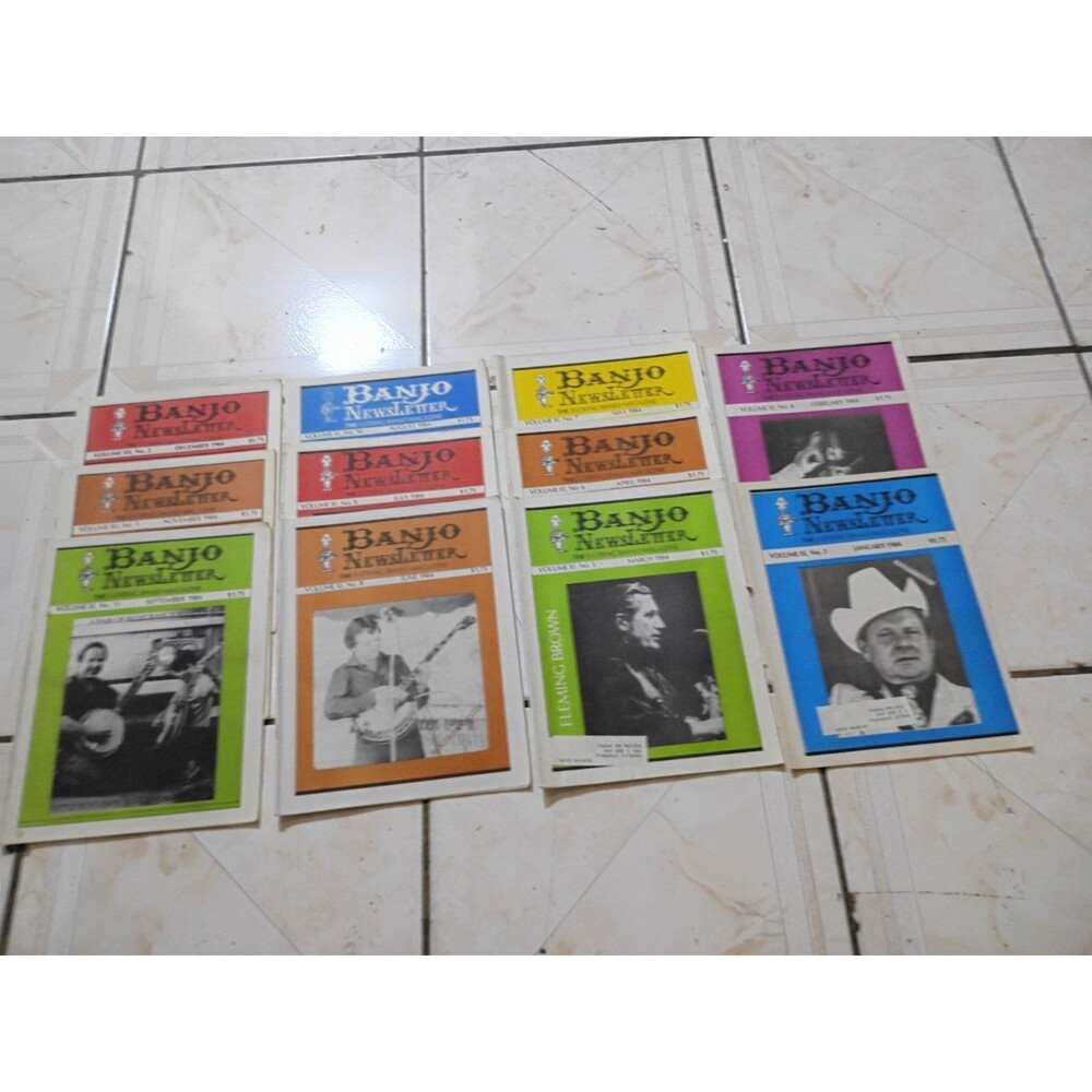 1984 Lot of 11  Banjo Newsletter (not including Oct) 5-String Vintage Magazine